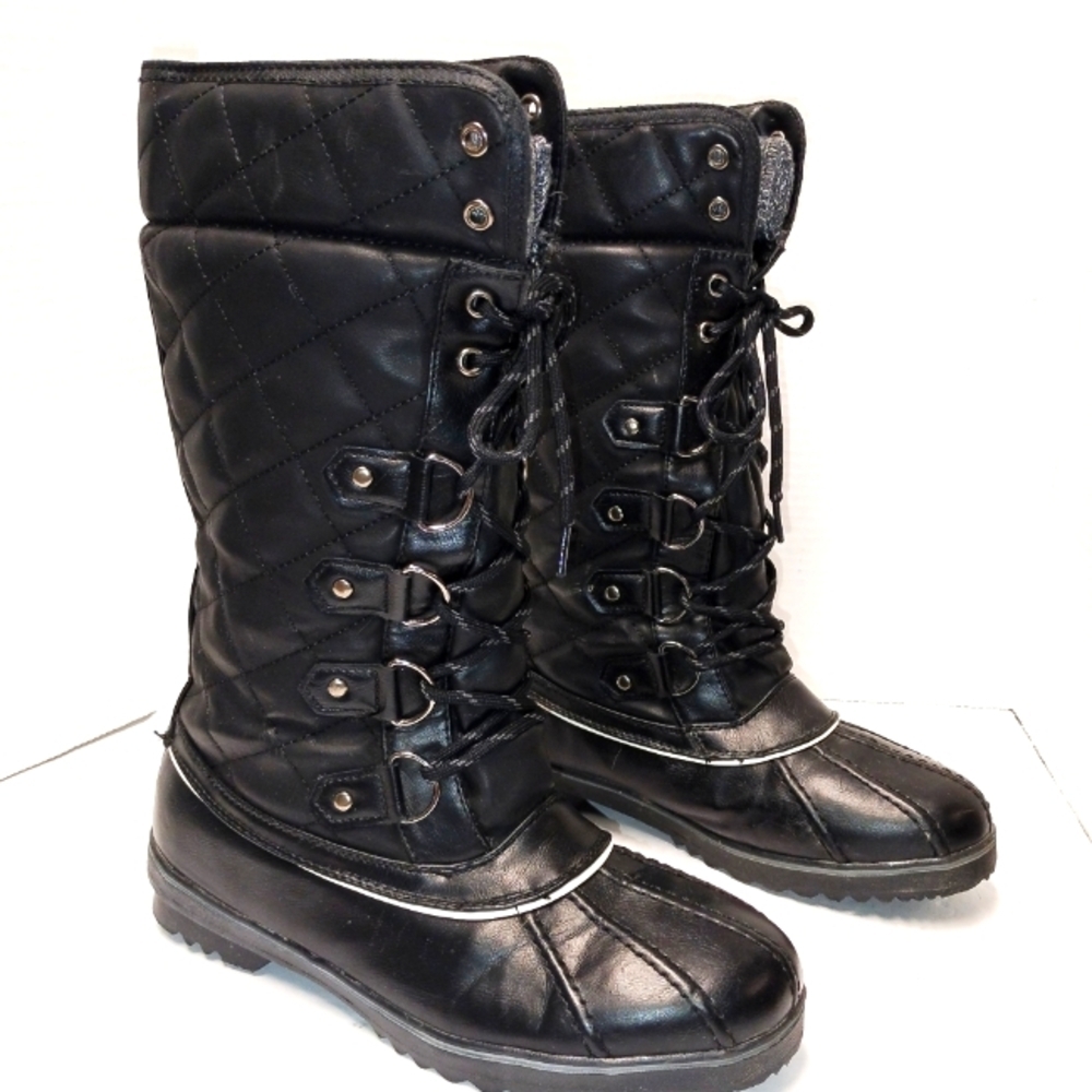 3M Thinsulate calf high black lace up winter boots Size: 9 only worn 1x